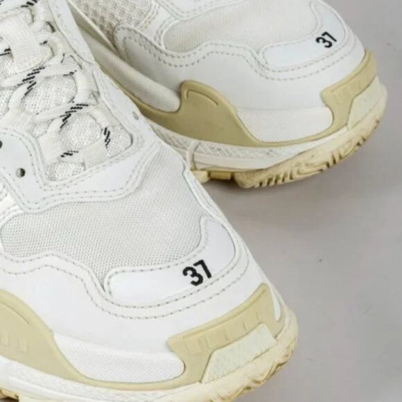 Balenciaga White Triple S Sneakers - Picture 10 of 13